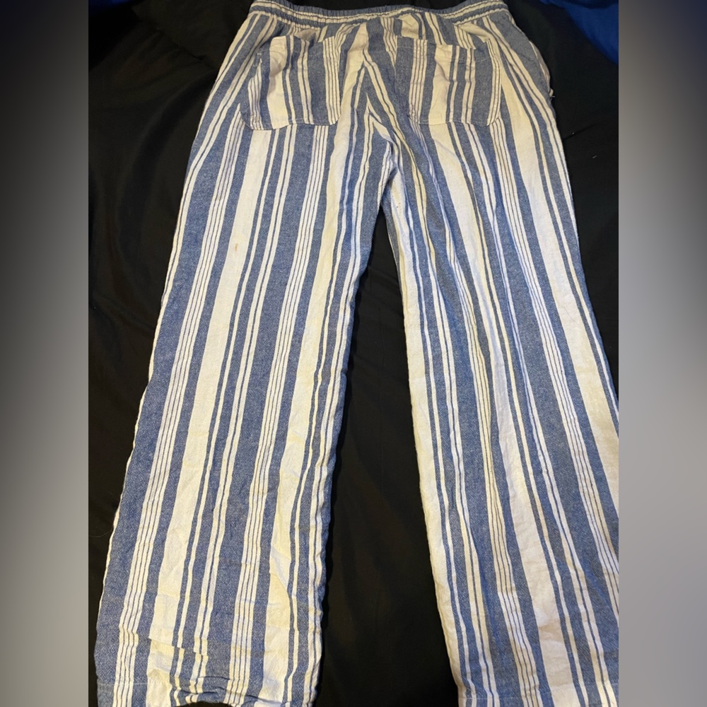 Blue and white drawstring pant old navy